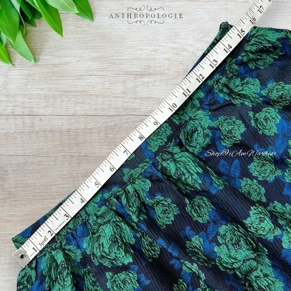 Anthropologie NWT metallic floral a-line midi skirt *shop@iamwarrior - Picture 7 of 12